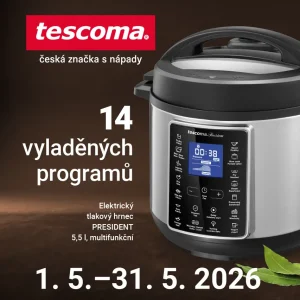 Elektrický tlakový hrnec TESCOMA s 14 programy a datem akce
