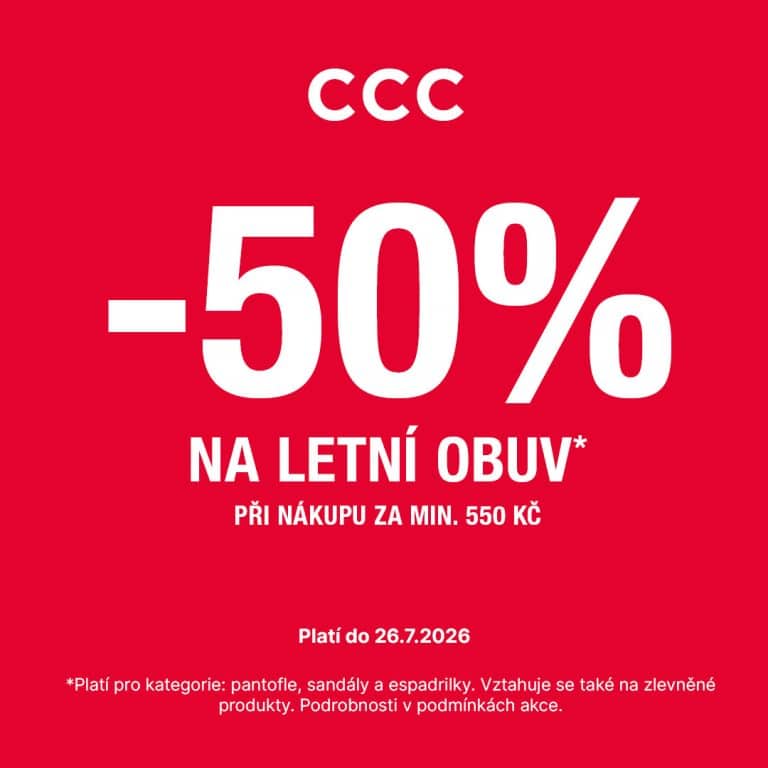 -50 % sleva na letní obuv při nákupu nad 550 Kč