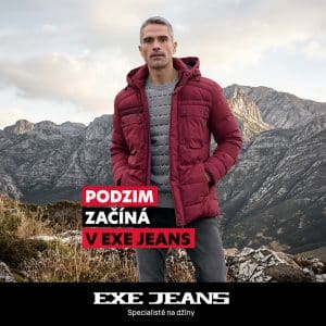 Muž v červené bundě v horské krajině